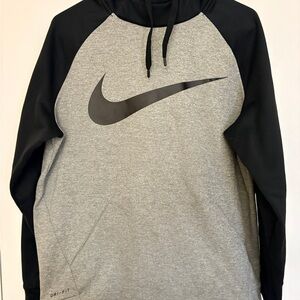 Nike Gray and Black Men's Hoodie